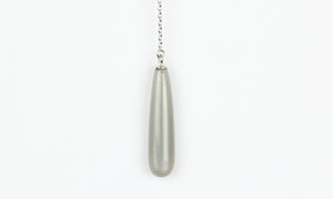 Drop Grå Månesten - Silver